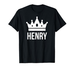 Henry Name Shirt for Men – King Prince Crown Design T-Shirt