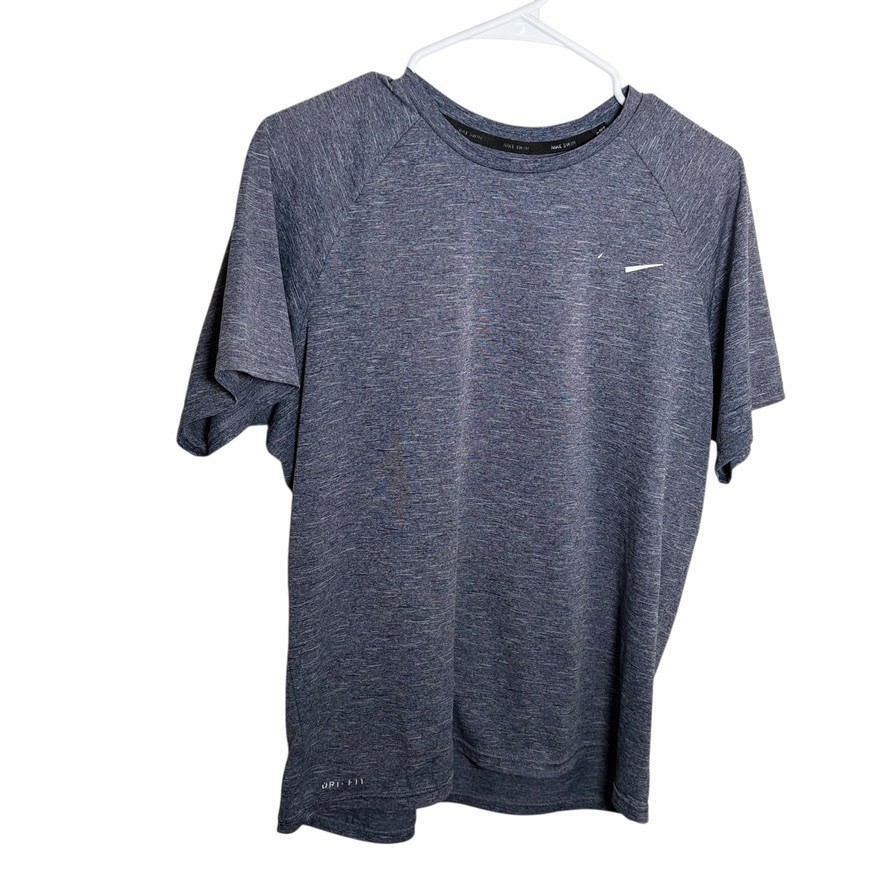 Nike Swim Shirt Men’s Medium Short Sleeve Crew Neck Rash Guard Active