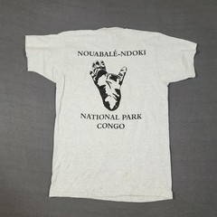 Vintage Y2K MBELI BAI Congo Gorilla Shirt Mens L Gray Pocket Single-Stitch