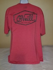 Very Nice Modern Fit O’NEILL Size X-Large Tee Shirt Cotton Polyester Salmon Red
