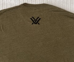 Vortex Optics Shirt Mens Lg 21” X 28” Black Logo Green T Shirt
