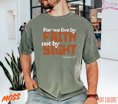 Unisex For We Live By Faith T-Shirt, Men T shirt,Women T shirt Gift ReligionTop
