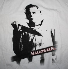 Men’s JOHN CARPENTER’S HALLOWEEN Graphic Tee T-Shirt MICHAEL MYERS Knife XL *6S