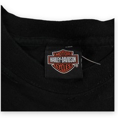 VTG Harley Davidson Shirt Nassau Bahamas Mens Large Black Steel Spellout USA