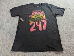 Outrank Brand T-Shirt XL Black Highly Favored 24/7 Streetwear Graphic Tee NWT
