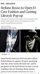 D-Cave Stefano Rosso black cotton printed t-shirt Large long sleeves Miami 2022