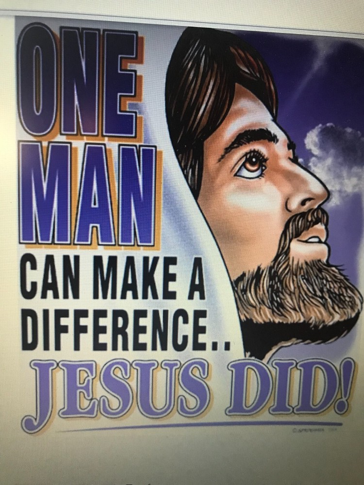 NEW Religious T-Shirt: One Man Can Make A Difference, Jesus Did! (LOTS of Sizes)