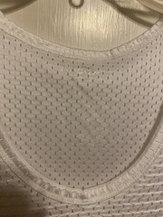 Men’s Mesh Tank Top Quick-Drying Fitness NWOT size Large US White Poly stretch