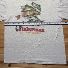 Vintage 90s The Fisherman Hit Beach Outdoor Fishing Pocket Graphic T-Shirt – XL