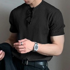 Men Summer Light Luxury Loose Knit Shirt Tshirt Casual Beach Summer Tee Top Gift