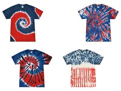 Pick a Patriotic Tie Dye T-Shirts Adult & Kids Sizes Cotton Colortone