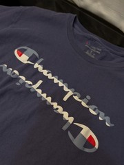 Champion Classic Logo Graphic T Shirt | Blue | M