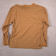 The North Face Shirt Mens Medium Orange Stripe A5 Series Long Sleeve Tee