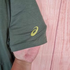 Asics Paintbrush T-Shirt Mens XS Green Cotton Graphic Short Sleeve Pullover