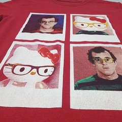 Hello Kitty Keith Haring Photo T Shirt Mens S Red Graphic Art Collab Sanrio