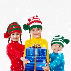 Funtery 3 Pcs Christmas Knitted Santa Hats Elf Hat Crochet Christmas Beanie X…