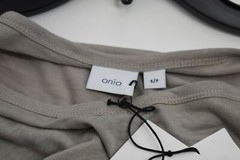 Onia Chad Mens Colorblock Comfortable Linen Short Sleeve T-Shirt Long $85 NWT