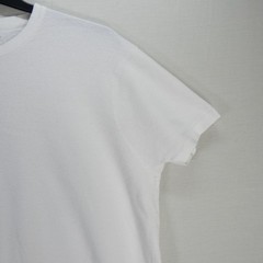 Zara Mens Knitted T Shirt White Textured Crew Neck size XL