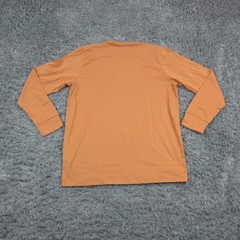 MTAILOR Shirt Mens Large Brown 100% Cotton Long Sleeve Crewneck Solid Tee NWOT
