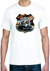 Adult DryBlend® T-Shirt – ( GET YOUR LICKS ON ROUTE 66 (SLED LOW RIDER)- HOT ROD