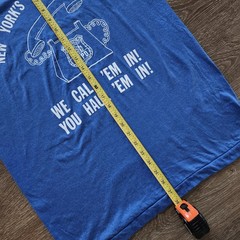 Vintage 80s NYPD New Yorks Finest Helpers T Shirt Large Screen Stars 50/50 USA