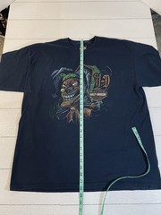 Harley Davidson Men’s XL Blue Clown Joker Face T-Shirt LaCrosse Wisconsin