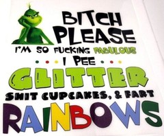 GRINCH GLITTER & RAINBOWS – GRAPHIC TEES MADE TO ORDER