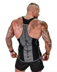 Men’s Gym Tank Top Muscle Shirt Sleeveless T Shirt Workout Fitness Training Tee