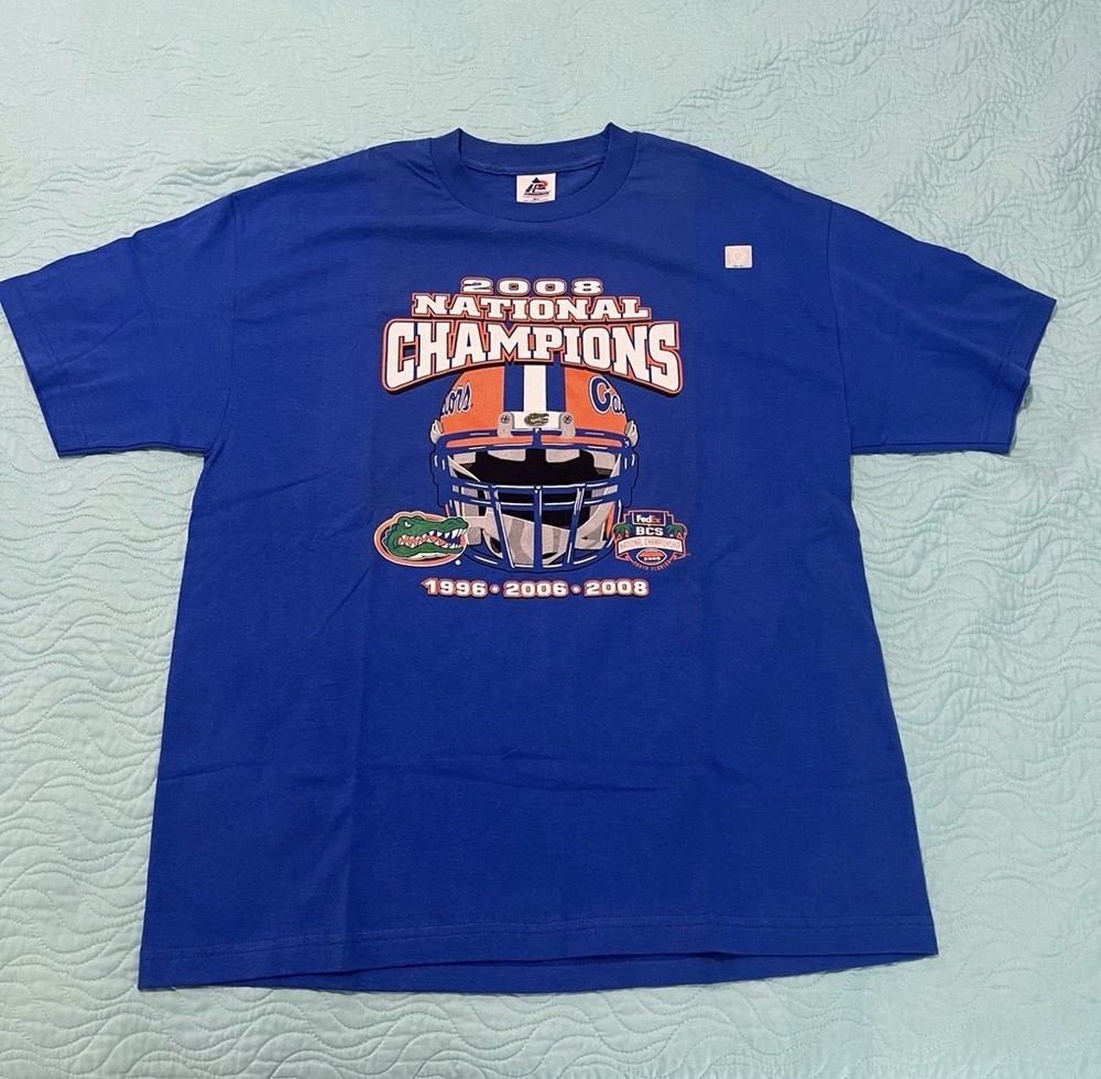 Florida Gators 2008 National Champions NWOT blue tee size men’s XL