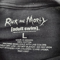 Rick and Morty Adult Swim Shirt Mens Large Black Mr. Meeseeks Graphic
