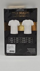 TRUE RELIGION 4-Pack Men’s M L XL White Premium Cotton Crew Neck Logo T Shirt