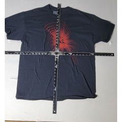 Marvel Ant-Man Loot Crate Graphic T-Shirt Mens 2XL Black Red Topographic Print