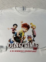 2000s Y2K 2012 Dino Time Animated Fantasy Movie Promo Long Sleeve T-Shirt, S NEW