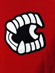 NEW Creepy Co. Company GLOW IN THE DARK CHOMPERS Logo T-Shirt Tee Red 3XL