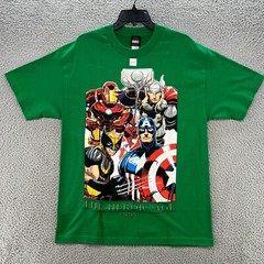 Marvel Comics Shirt Mens Large Wolverine Captain America Y2K Streetwear Tee