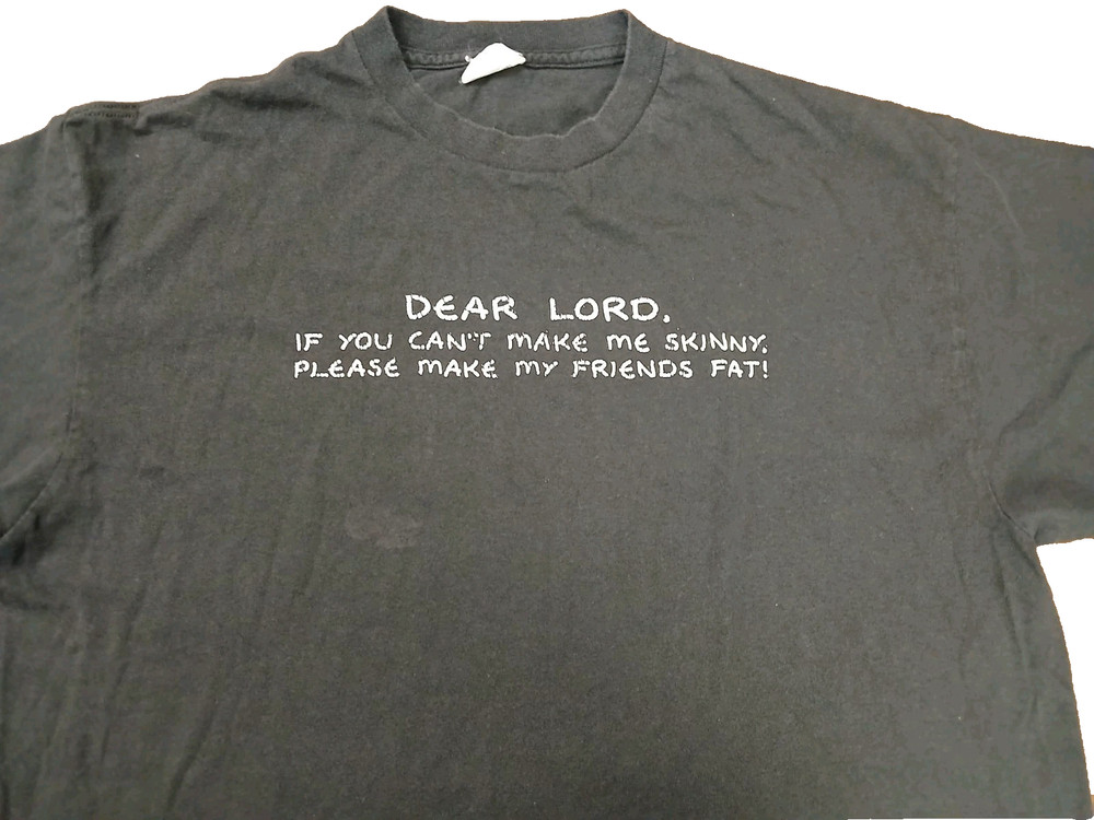 Y2K Funny T-shirt If You Can’t Make Me Skinny Make My Friends Fat Size XL