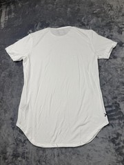 Cuts Clothing Short Sleeve Elongated Fit T-Shirt Crew Neck Men’s Small White