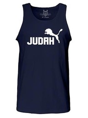 Men’s Printed Lion of Judah Christian Jesus God Bible Love Cross Cotton Tank Top