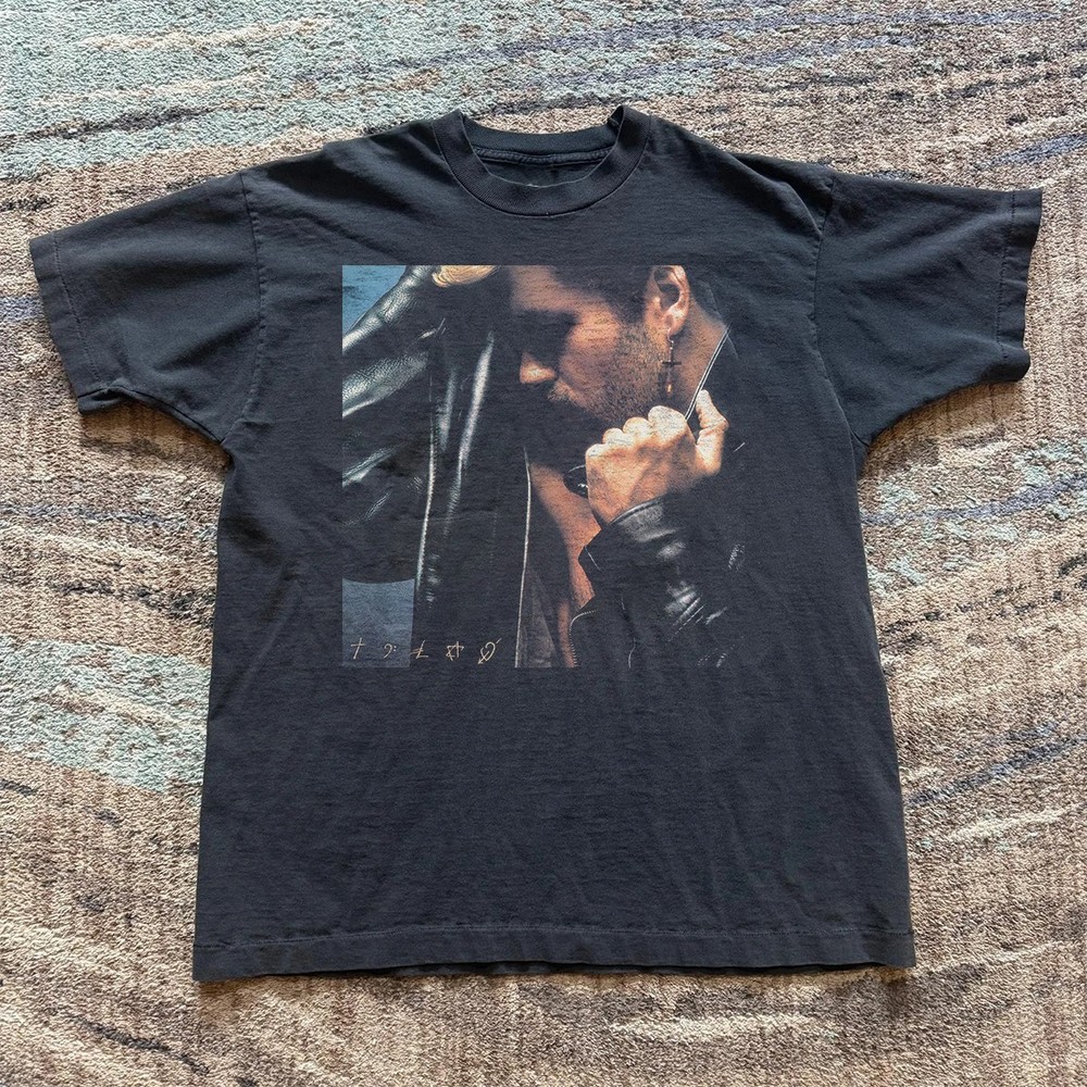 George Michael Faith album Unisex Black T-shirt Size S-5XL