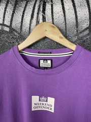 Weekend Offender Casual Box Logo Purple T-Shirt Men’s Size Large