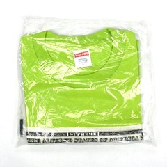 NWT Supreme FW17 Dollar Bill Logo T-Shirt Tee Lime Green SEALED Mens L AUTHENTIC