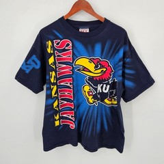 Vintage University of Kansas Jayhawks Shirt Men’s Size XL KU All over Print VTG