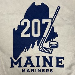 Maine Mariners ECHL Men’s Size Small Beige Graphic T Shirt 207 Hockey