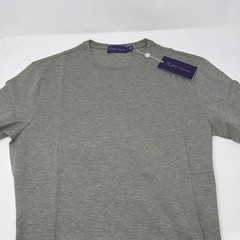 Ralph Lauren Purple Label Light Grey Stone Cotton T-Shirt Size Medium