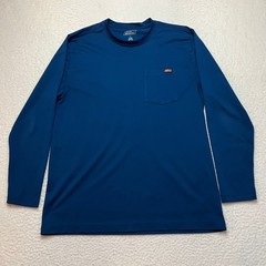 Dickies Shirt Mens Large Blue Genuine Long Sleeve Pocket Performance Tee 5940