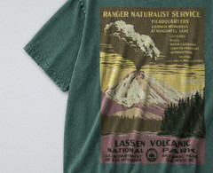 100% Cotton Tee – Unisex Retro Oversized Fit – Lassen Volcanic Park Print