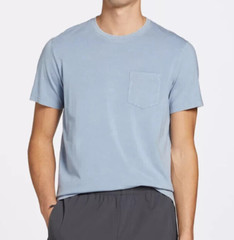 VRST Men’s Essential Acid Wash Pocket Tee, Muted Denim, S
