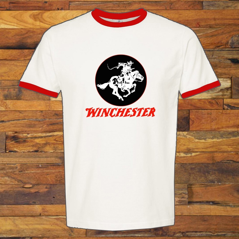 Winchester Gun Pistols Riffle Firearms Men’s Red Ringer S-3XL
