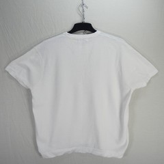Zara Mens Knitted T Shirt White Textured Crew Neck size XL