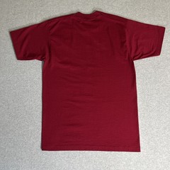 Vintage Fruit of the Loom Best Maroon Red Plain Blank 50/50 Blend T-Shirt Large